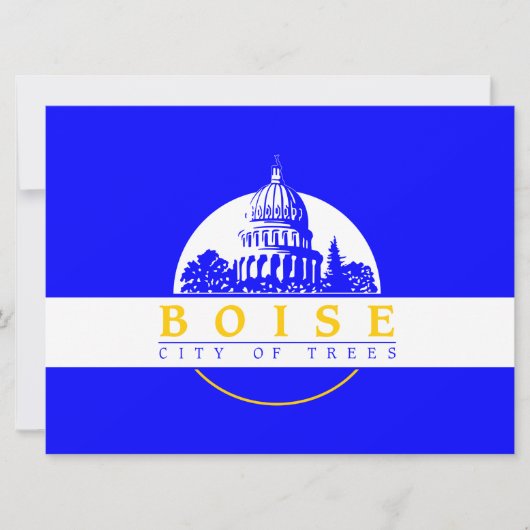 Vlag van Boise (Idaho City) Kaart (Voorkant)