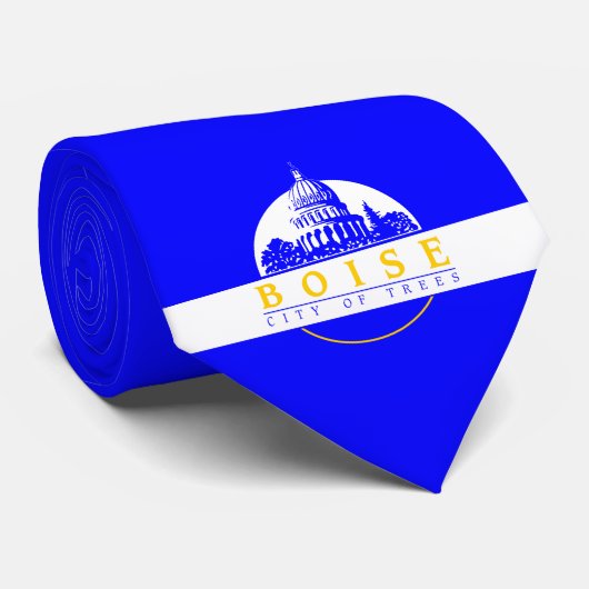 Vlag van Boise (Idaho City) Stropdas (Opgerold)