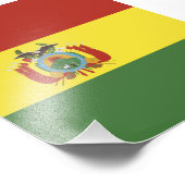 Vlag van Bolivia Foto Afdruk (Hoek)