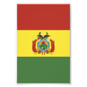 Vlag van Bolivia Foto Afdruk (Voorkant)
