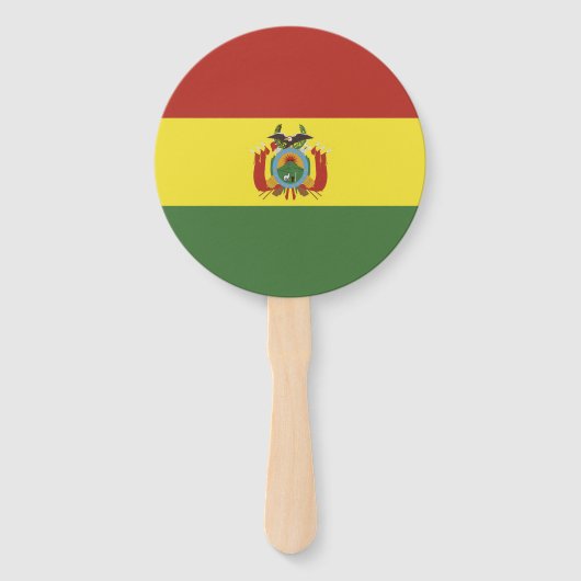 Vlag van Bolivia Handwaaier (Achterkant)