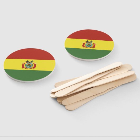 Vlag van Bolivia Handwaaier (Niet-gemonteerd)