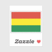 Vlag van Bolivia op maat gesneden vinyl sticker (Vel)
