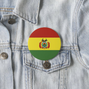 Vlag van Bolivia Ronde Button 7,6 Cm
