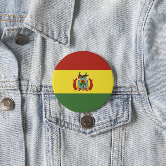 Vlag van Bolivia Ronde Button 7,6 Cm (In situ)