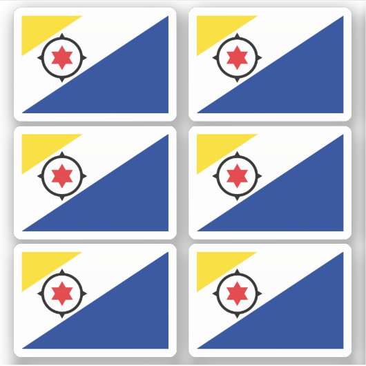 Vlag van Bonaire Sticker (Voorkant)