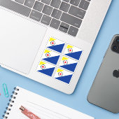 Vlag van Bonaire Sticker (Laptop met iPhone)