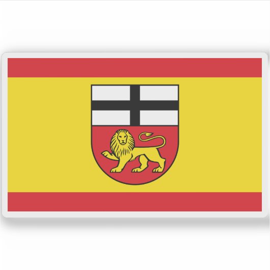 Vlag van Bonn, Duitsland Sticker (Voorkant)