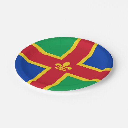 Vlag van Borden van Lincolnshire Paper Papieren Bordje (Gekanteld)