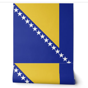 vlag van Bosnië en Herzegovina Behang