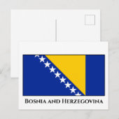 Vlag van Bosnië en Herzegovina Briefkaart (Voorkant / Achterkant)
