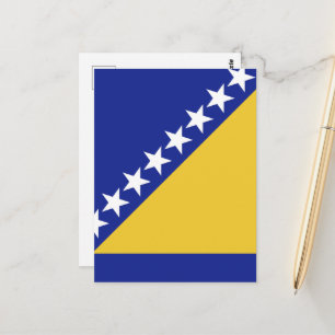 vlag van Bosnië en Herzegovina Briefkaart