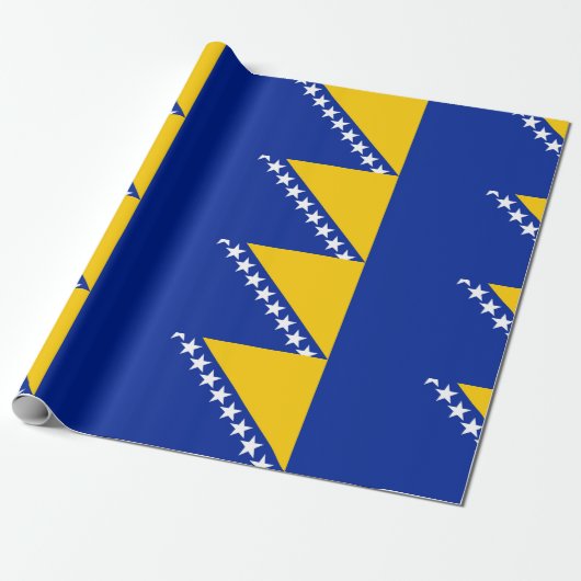 Vlag van Bosnië en Herzegovina Cadeaupapier (Uitgerold)