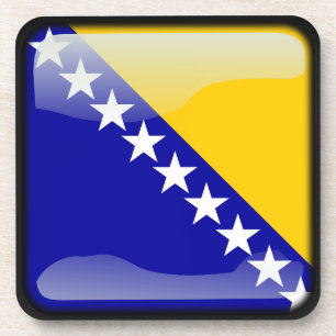 Vlag van Bosnië en Herzegovina Drankjes Onderzetter