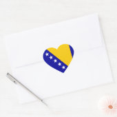 Vlag van Bosnië en Herzegovina Hart Sticker (Envelop)