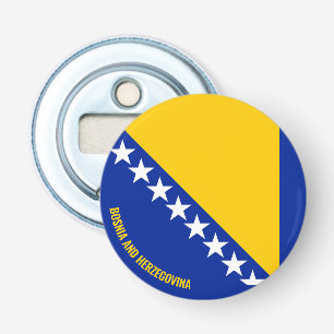 Vlag van Bosnië en Herzegovina heerlijk patriottis Button Flesopener