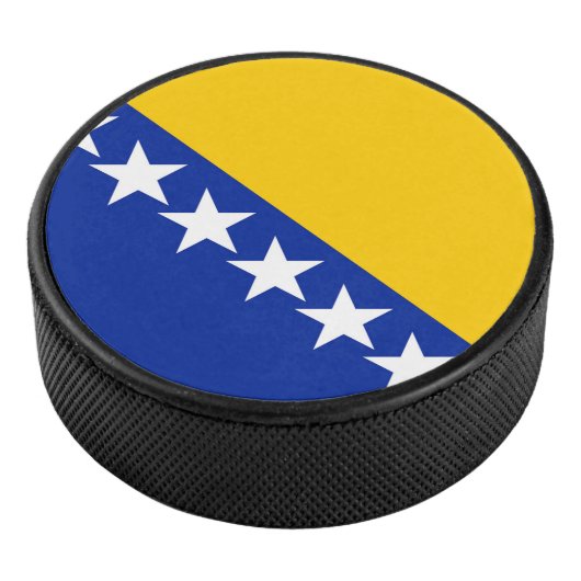 Vlag van Bosnië en Herzegovina Hockey Puck (3/4)