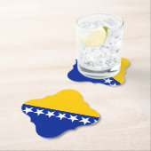 Vlag van Bosnië en Herzegovina Kartonnen Onderzetters (Insitu)