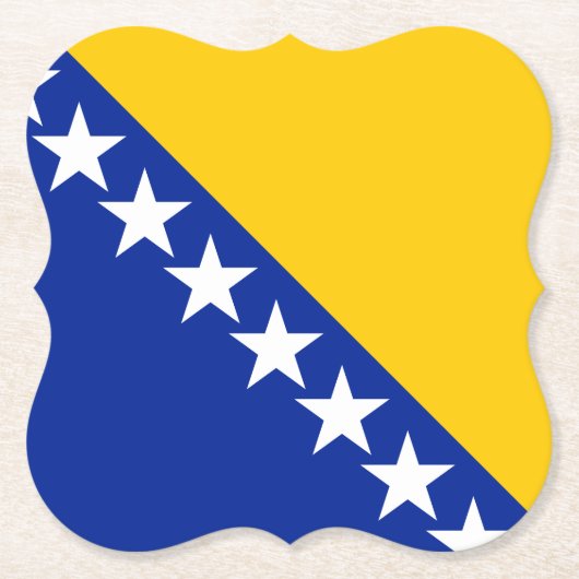 Vlag van Bosnië en Herzegovina Kartonnen Onderzetters (Voorkant)