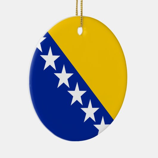 Vlag van Bosnië en Herzegovina Keramisch Ornament (Rechts)
