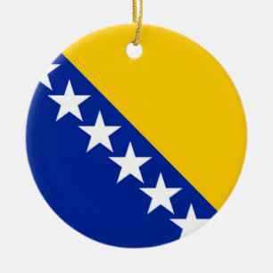 Vlag van Bosnië en Herzegovina Keramisch Ornament