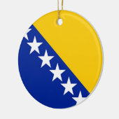 Vlag van Bosnië en Herzegovina Keramisch Ornament (Links)