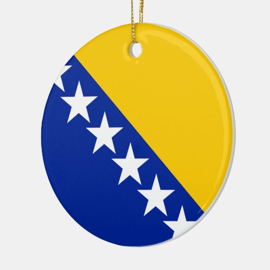 Vlag van Bosnië en Herzegovina Keramisch Ornament (Links)
