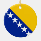 Vlag van Bosnië en Herzegovina Keramisch Ornament (Achterkant)