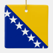 Vlag van Bosnië en Herzegovina Keramisch Ornament (Achterkant)