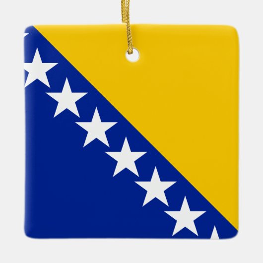 Vlag van Bosnië en Herzegovina Keramisch Ornament (Voorkant)