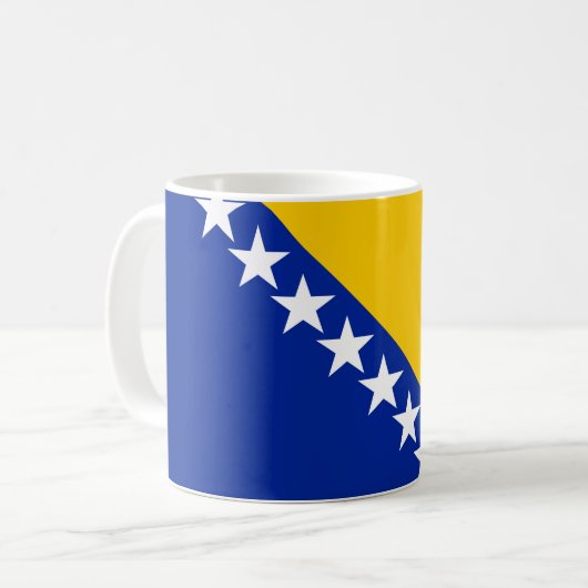 Vlag van Bosnië en Herzegovina Koffiemok (Voorkant links)