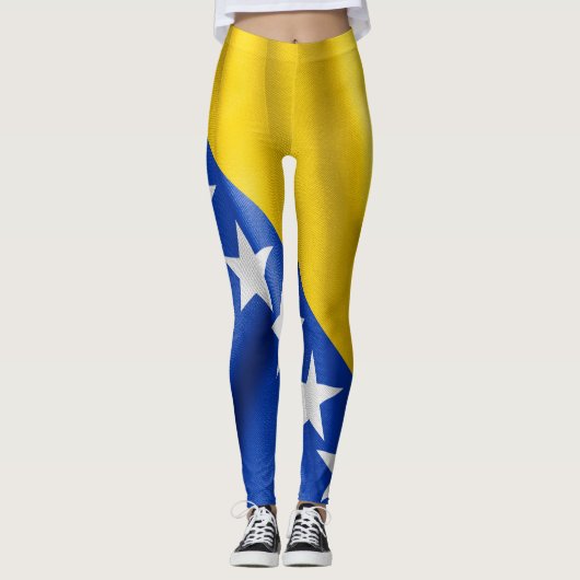 Vlag van Bosnië en Herzegovina Leggings (Voorkant)