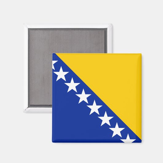 Vlag van Bosnië en Herzegovina Magneet (Voorkant / Achterkant)