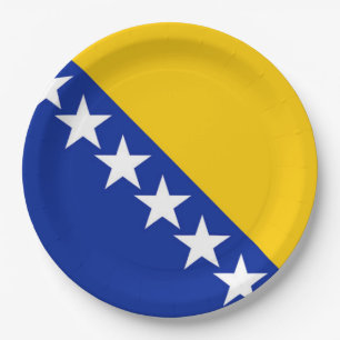 Vlag van Bosnië en Herzegovina Papieren Bordje
