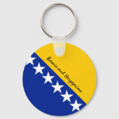 Vlag van Bosnië en Herzegovina, patriotten/sport Sleutelhanger (Achterkant)