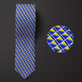 Vlag van Bosnië en Herzegovina Patroon Stropdas