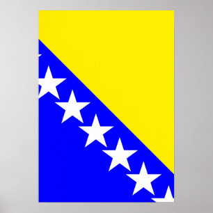 Vlag van Bosnië en Herzegovina Poster