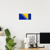 Vlag van Bosnië en Herzegovina Poster (Thuiskantoor)