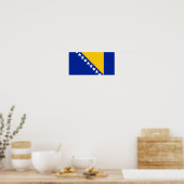 Vlag van Bosnië en Herzegovina Poster (Keuken)