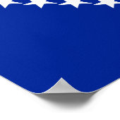 Vlag van Bosnië en Herzegovina Poster (Hoek)