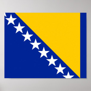 Vlag van Bosnië en Herzegovina Poster
