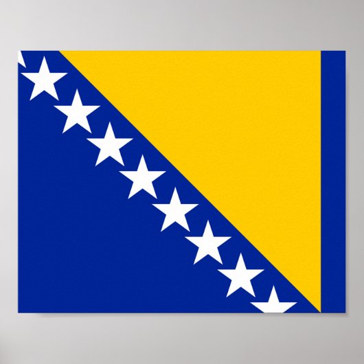 Vlag van Bosnië en Herzegovina Poster (Voorkant)