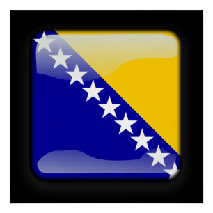 Vlag van Bosnië en Herzegovina Poster