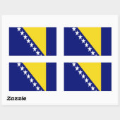 Vlag van Bosnië en Herzegovina Rechthoekige Sticker (Vel)