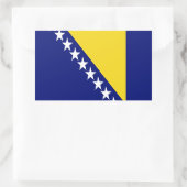 Vlag van Bosnië en Herzegovina Rechthoekige Sticker (Tas)