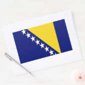 Vlag van Bosnië en Herzegovina Rechthoekige Sticker (Envelop)