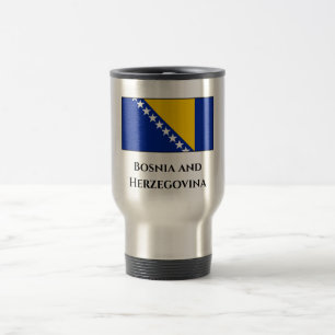 Vlag van Bosnië en Herzegovina Reisbeker