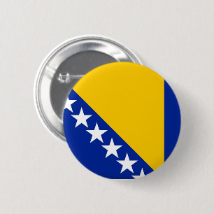 Vlag van Bosnië en Herzegovina Ronde Button 5,7 Cm