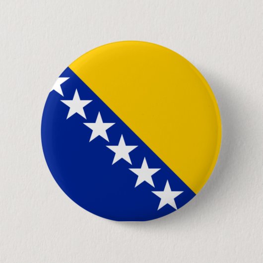 Vlag van Bosnië en Herzegovina Ronde Button 5,7 Cm (Voorkant)