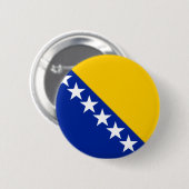 Vlag van Bosnië en Herzegovina Ronde Button 5,7 Cm (Voorkant /achterkant)